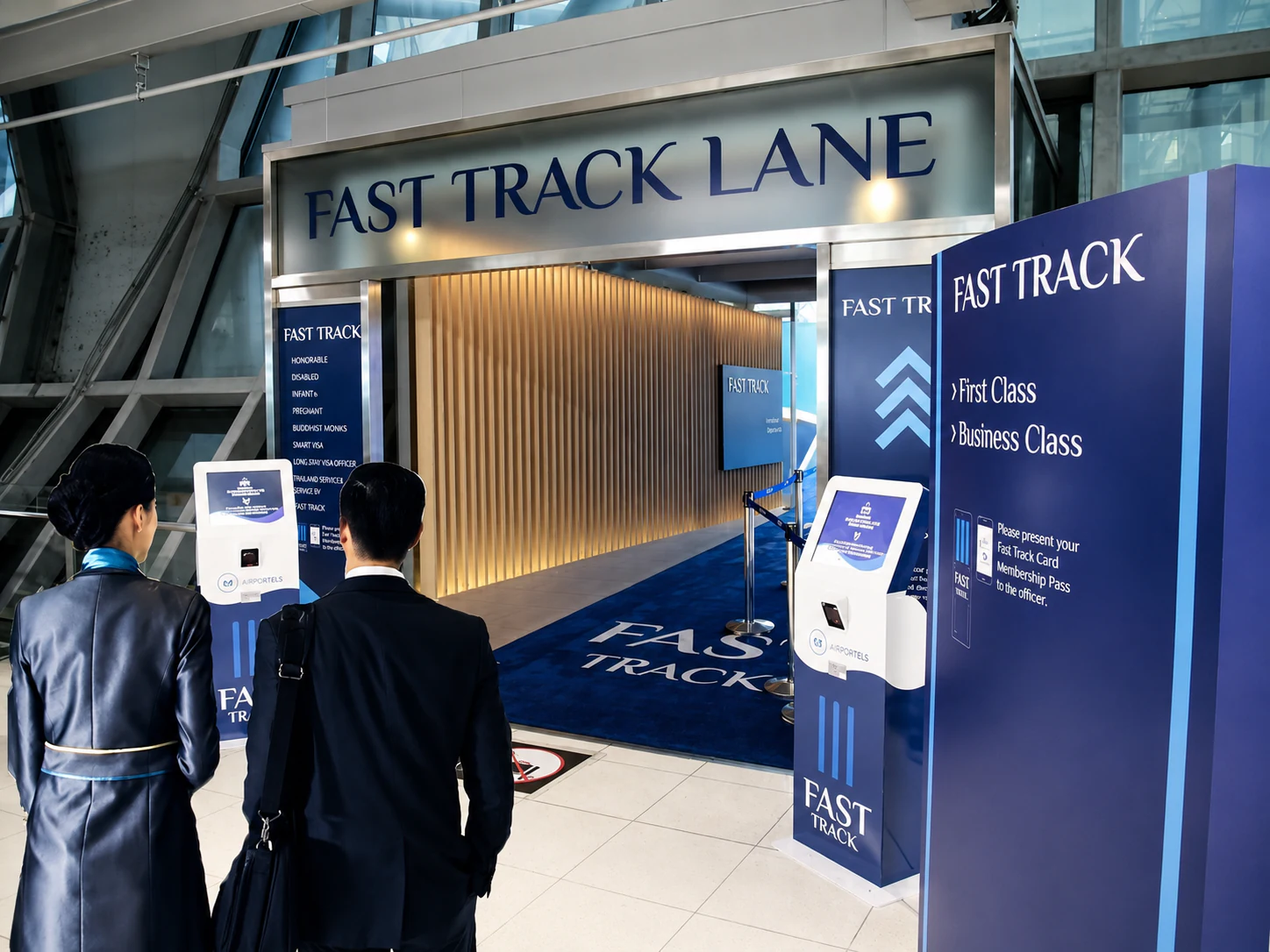 Official AOT VIP Fast Track meet and assist service at an AOT airport